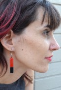 Color Blocked Rectangle Earrings